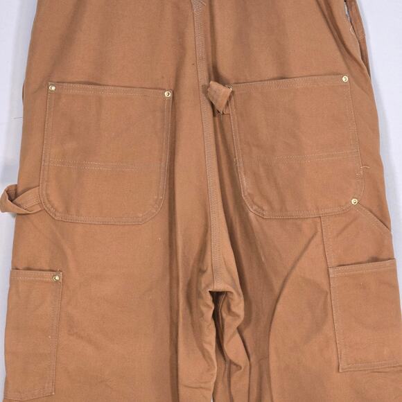 Carhartt Brown Men's Duck Bib Overalls. Size 34x30. - Picture 9 of 10